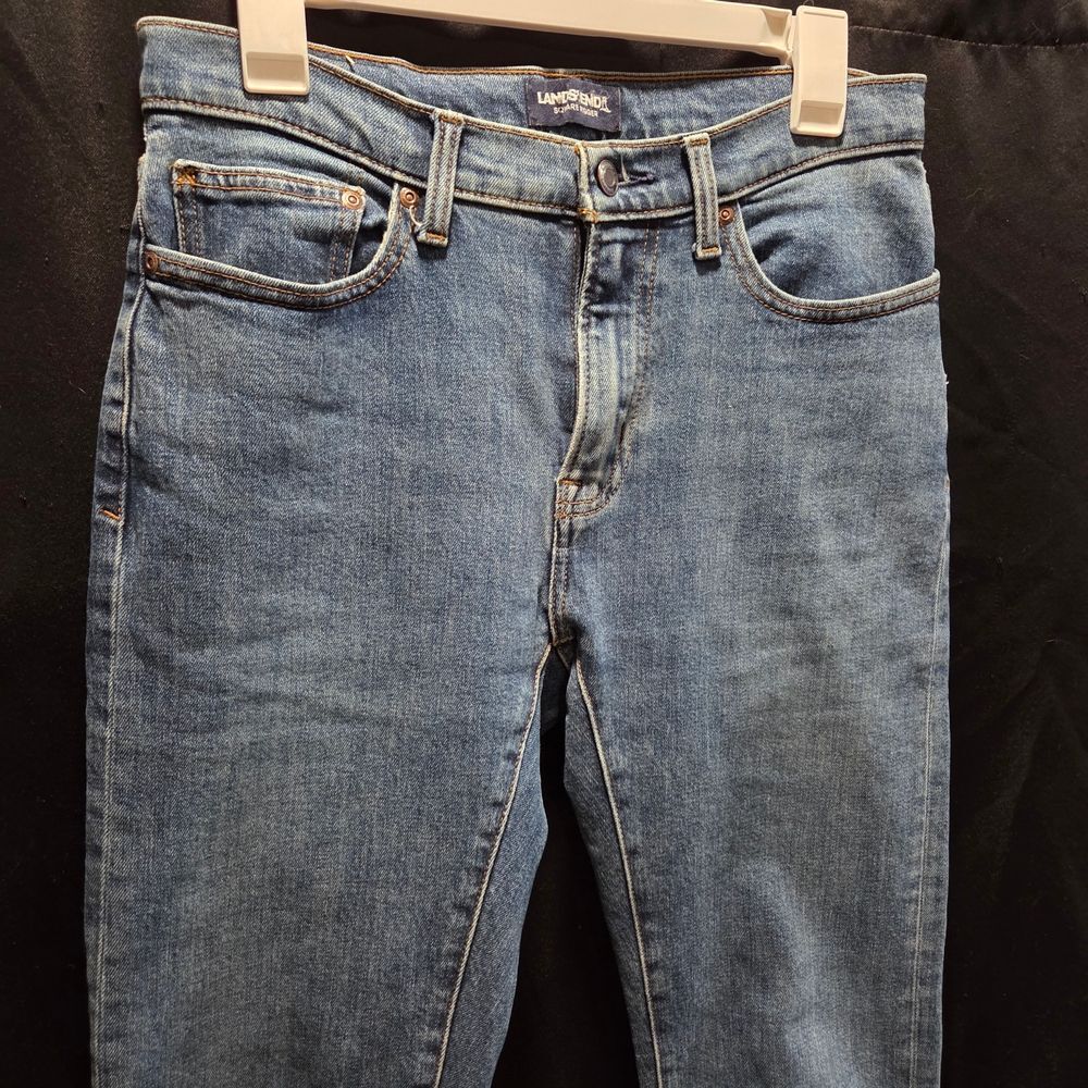 LANDS' END Square Rigger Streetwear Dark Academia Slim Fit Denim Jeans sz 30X29